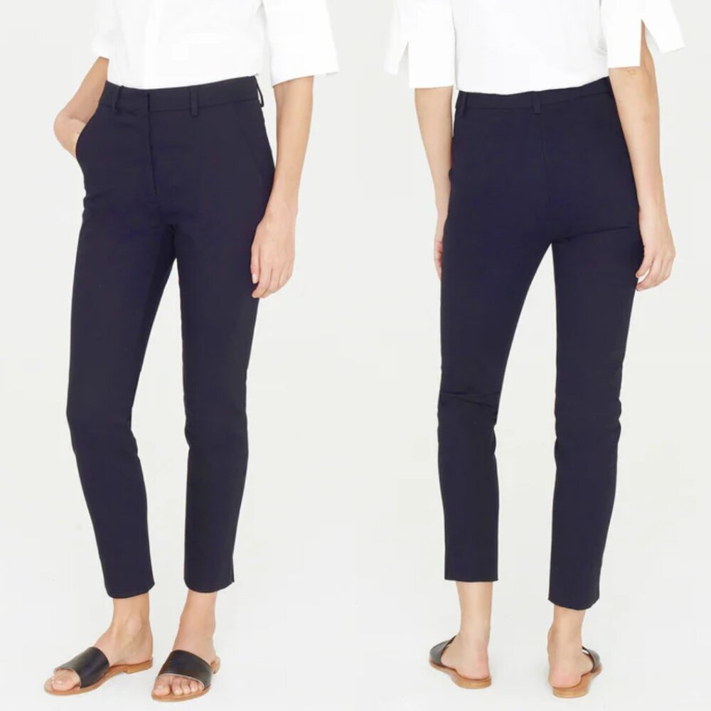 NEW Apiece Apart Navy Camilla High Waisted Ankle Pants Trouser Tapered Size 2